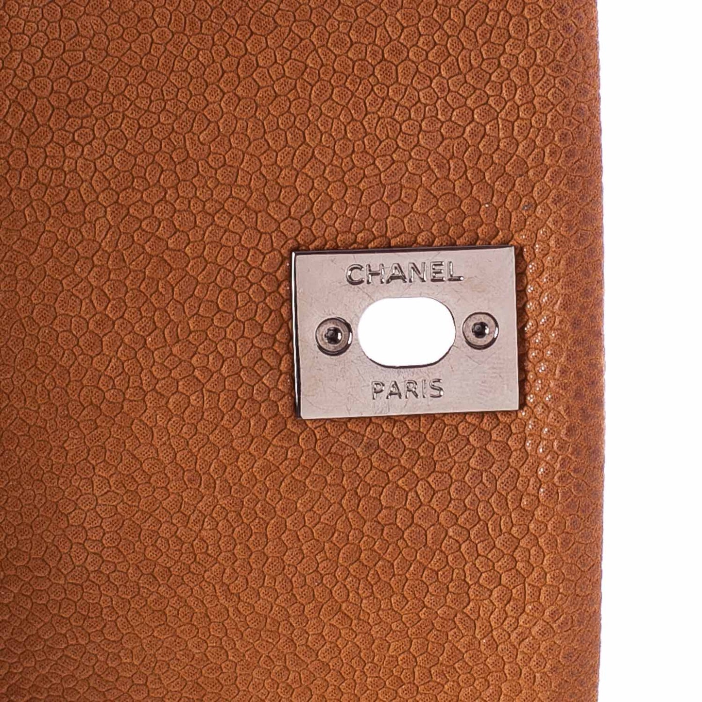 Iridescent Caviar Medium Lady Pearly Flap Beige