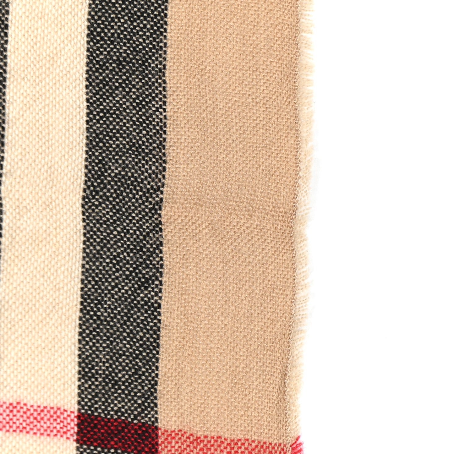 Wool Silk Check Lightweight Scarf Archive Beige