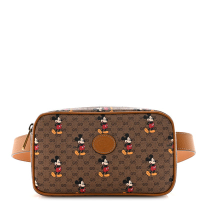 Gucci X DISNEY Mini Vintage GG Supreme Monogram Mickey Mouse Small Belt Bag 90 36 Beige Vintage Sun Oil 1 of 12