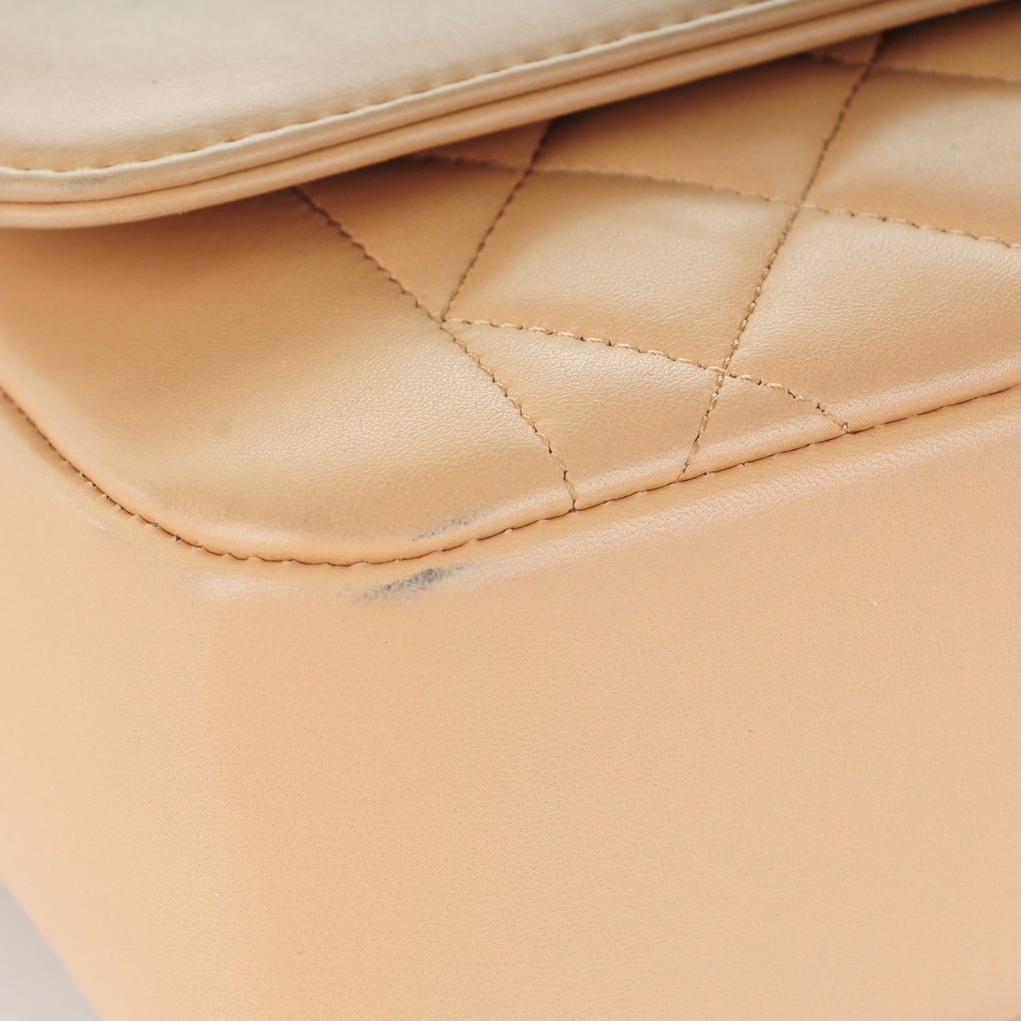 Lambskin Quilted Large Chic With Me Flap Beige