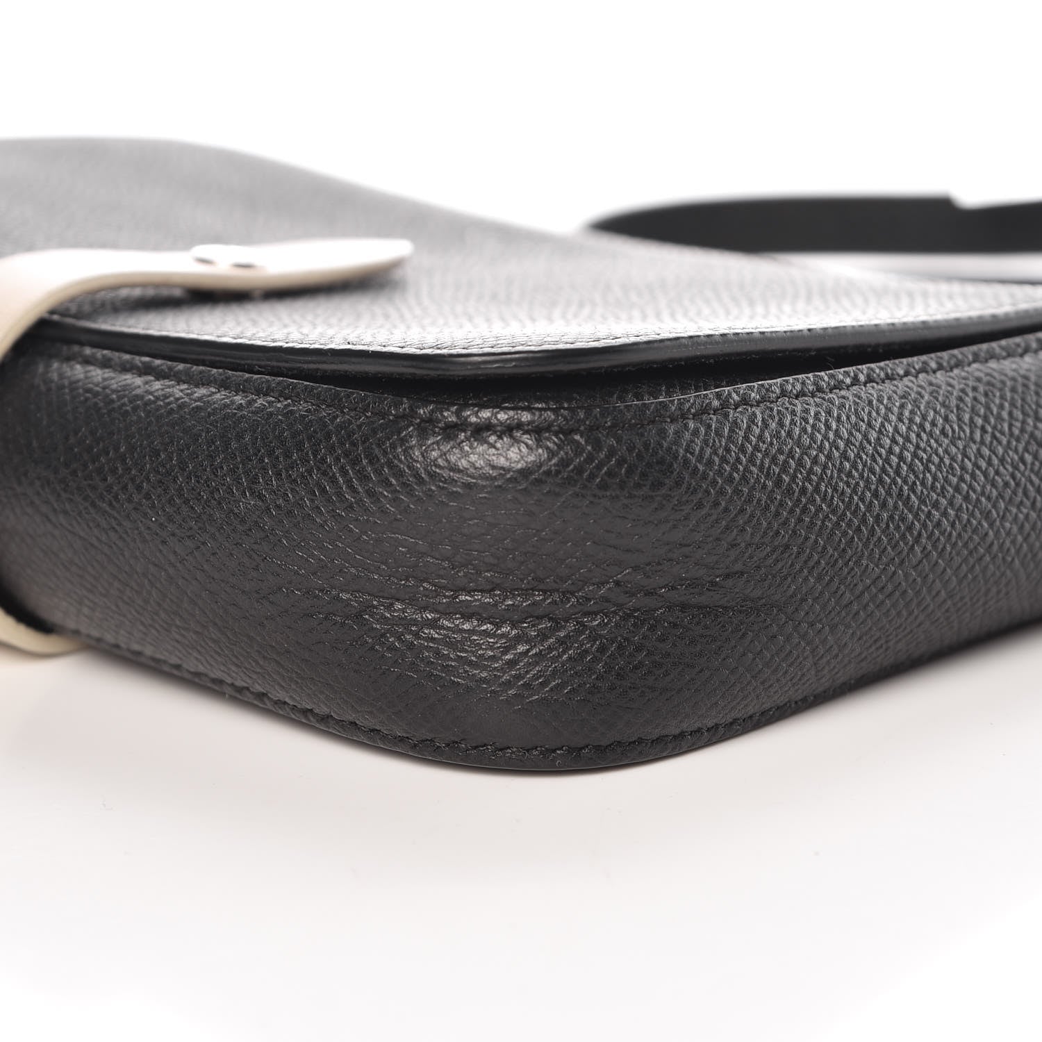 Celine Grained Calfskin Strap Clutch Black 10 of 10