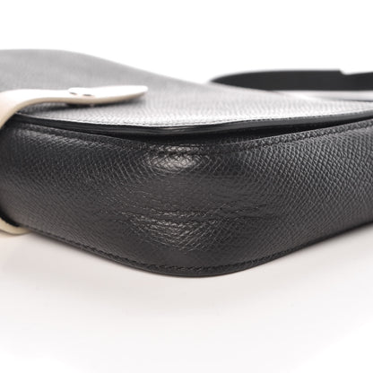 Celine Grained Calfskin Strap Clutch Black 10 of 10