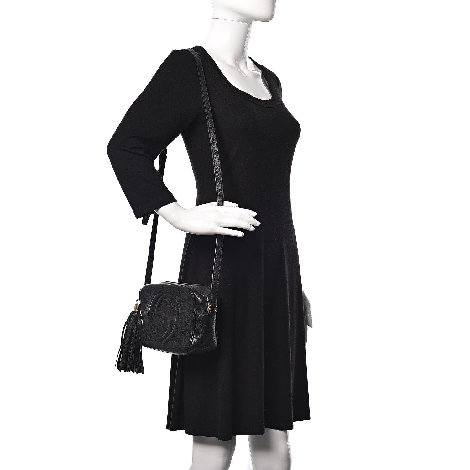 Gucci Pebbled Calfskin Small Soho Disco Bag Black 2 of 15