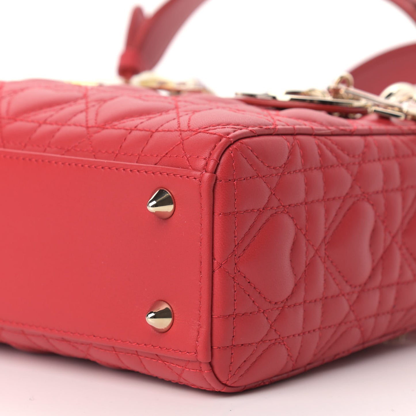 Lambskin Cannage Dioramour Small My ABCDior Lady Dior Spicy Red