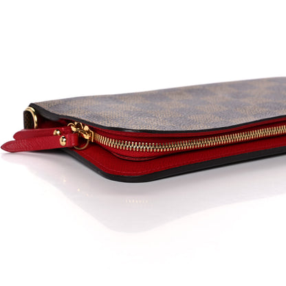 Louis Vuitton Damier Ebene Insolite Wallet Red 9 of 11