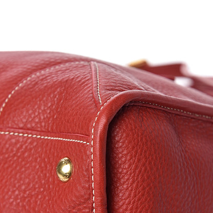 Prada Vitello Daino Satchel Fuoco 11 of 13