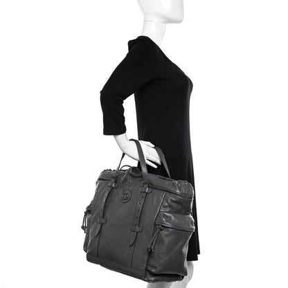 Gucci Piuma Lux Energy Monochrome Double G Drawstring Tote Grey 2 of 10