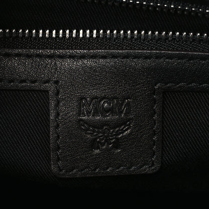 MCM Visetos Small Half Moon Crossbody Bag Black 6 of 9