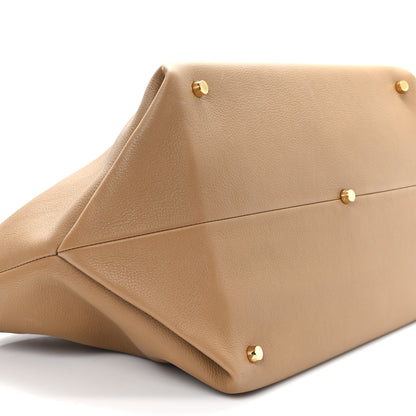 Khaite Pebbled Calfskin Medium Amelia Tote Nougat 9 of 10