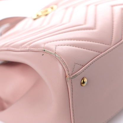 Gucci Calfskin Matelasse Small GG Marmont Tote Perfect Pink 12 of 16