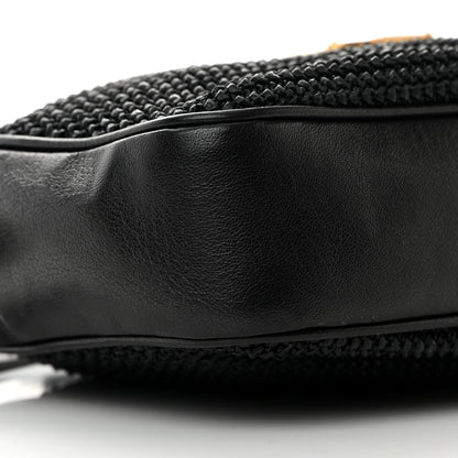 Saint Laurent Raffia Canvas Monogram Lou Camera Bag Black 9 of 14