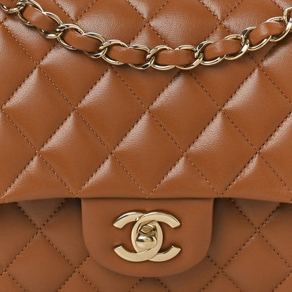 Chanel Lambskin Quilted Medium Double Flap Brown 8 of 11