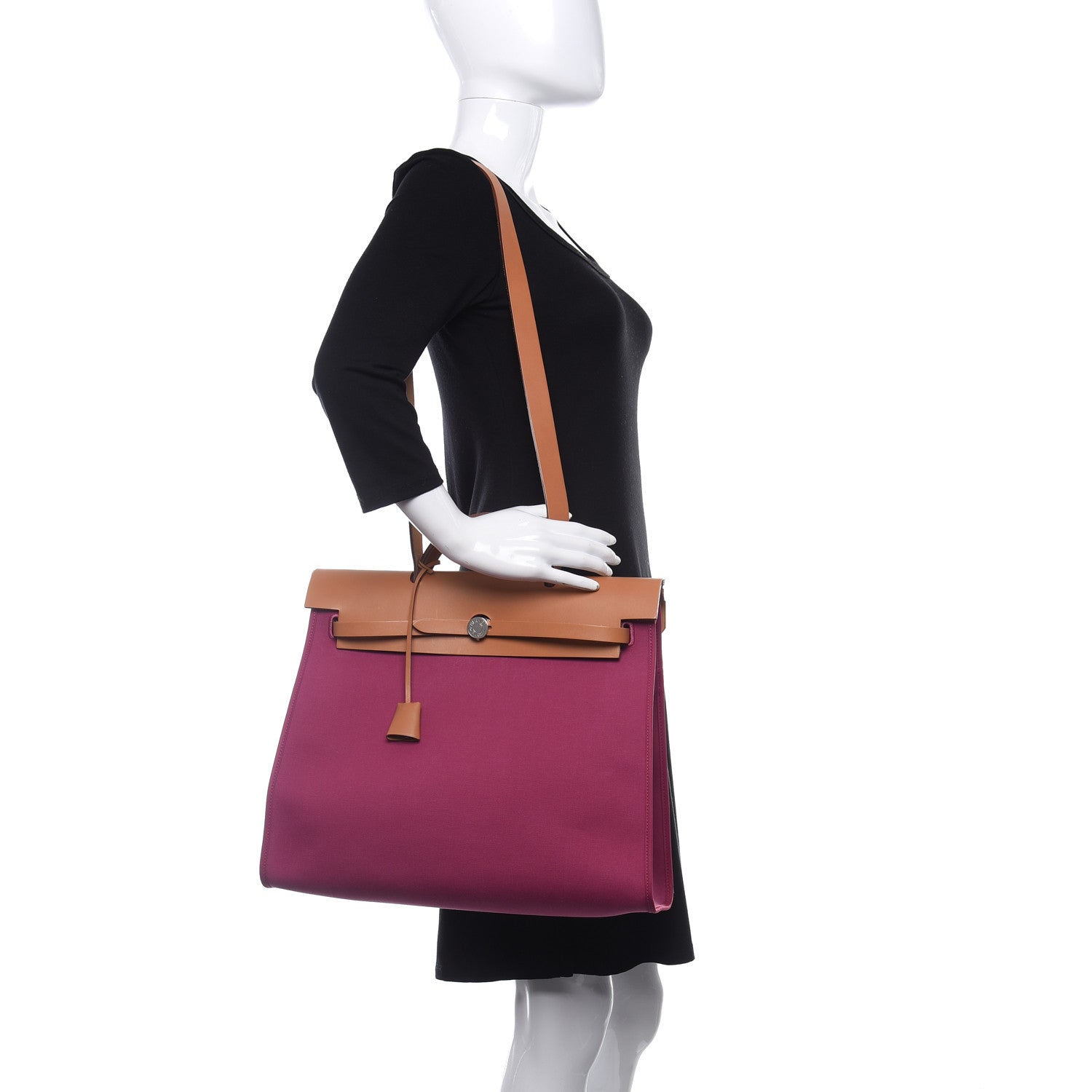 Hermes Toile Herbag Zip MM Tosca 2 of 11