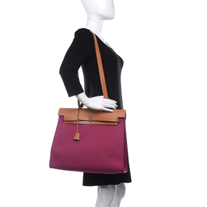Hermes Toile Herbag Zip MM Tosca 2 of 11