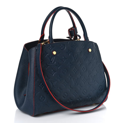 Louis Vuitton Empreinte Montaigne MM Marine Rouge 3 of 8