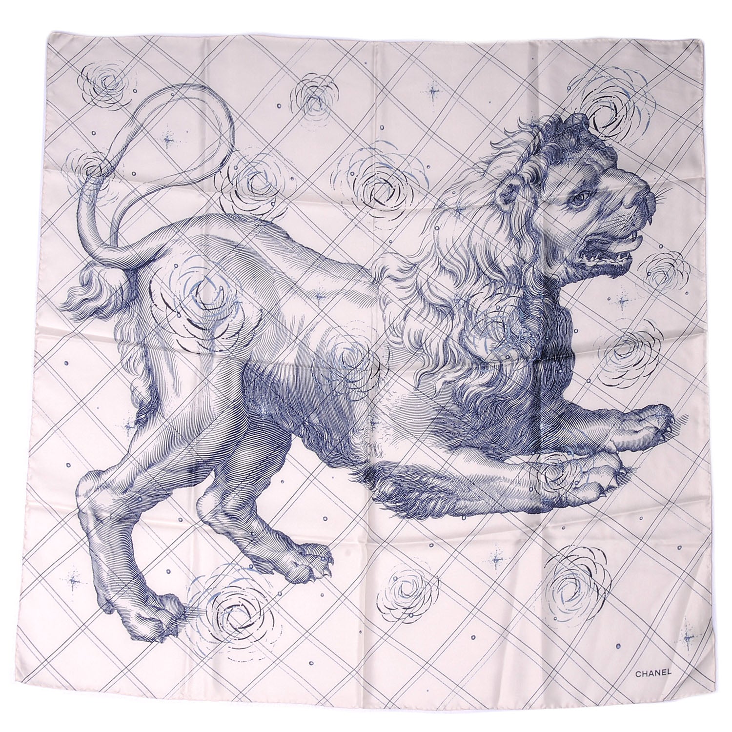 Chanel Silk Lion CC Scarf 2 of 5