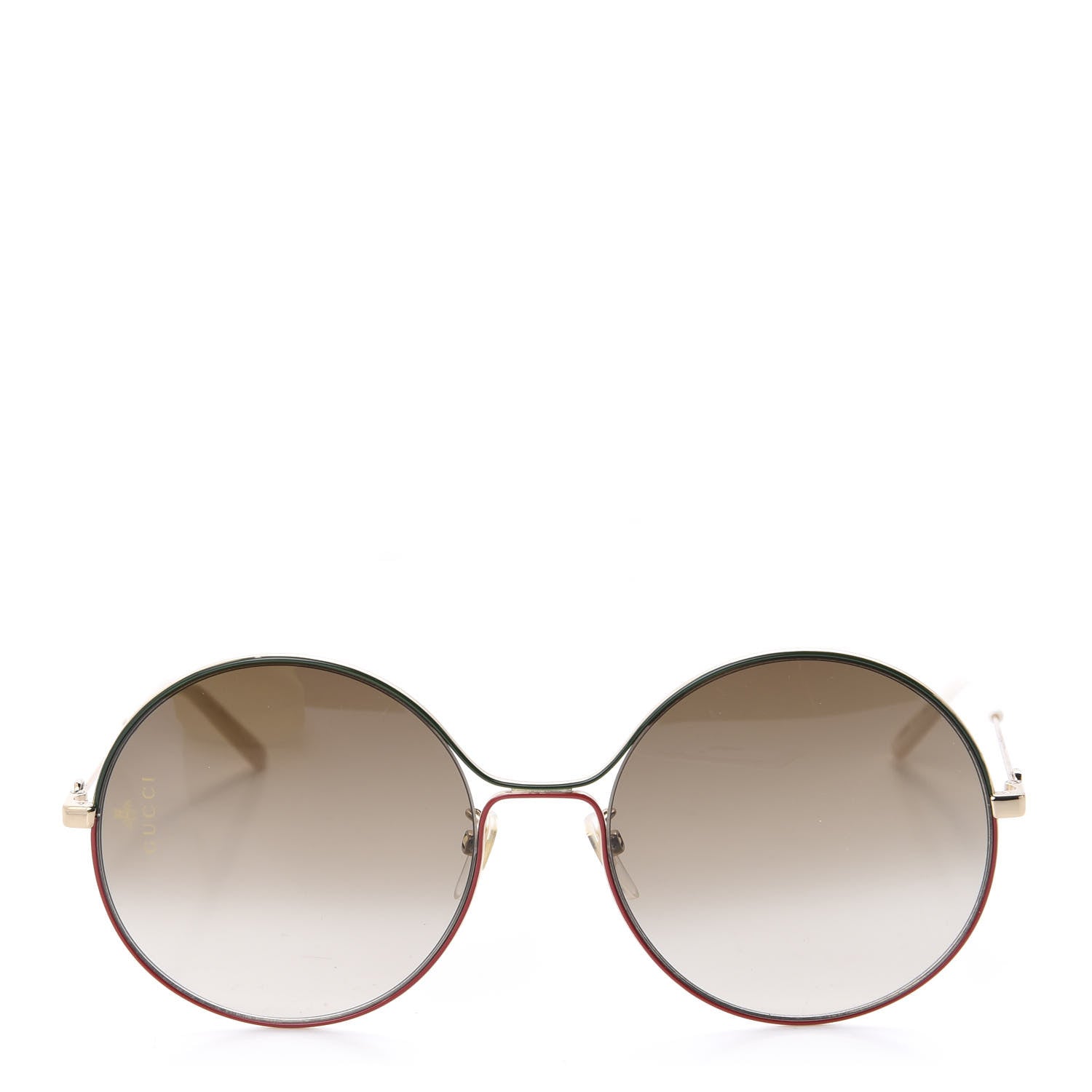Gucci Round Sunglasses GG0395S Red Green 2 of 8