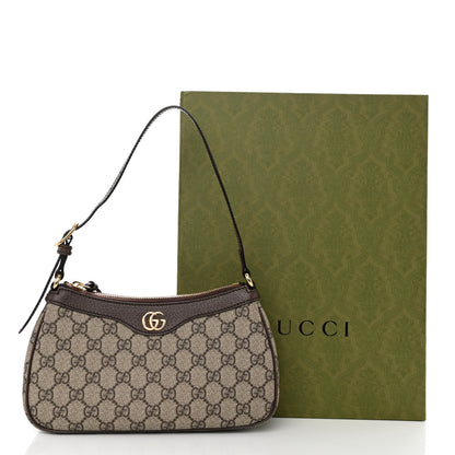Gucci GG Supreme Monogram Textured Dollar Calfskin Small Ophidia Hobo Beige Ebony New Acero 12 of 12