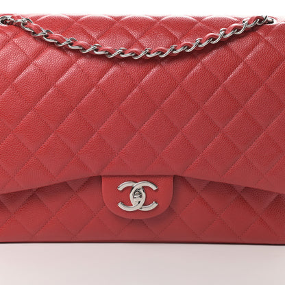Chanel Caviar Quilted Maxi Double Flap Red 8 of 13