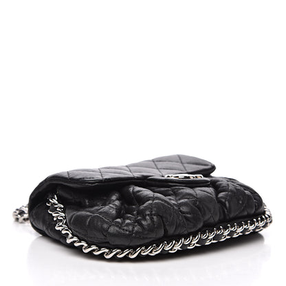 Chanel Washed Lambskin Quilted Mini Chain Around Flap Black 4 of 12
