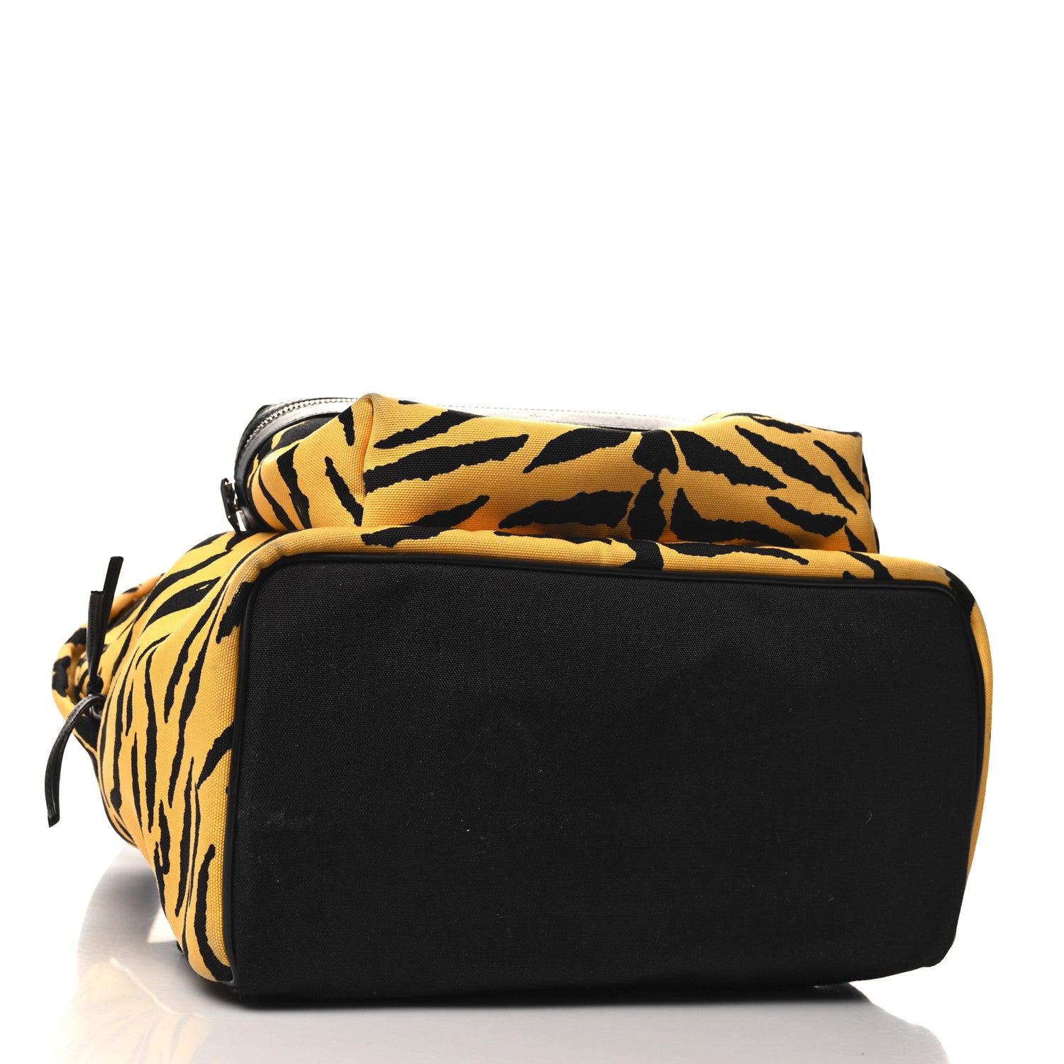 Saint Laurent Canvas Zebra Print City Backpack Yellow Black 4 of 14