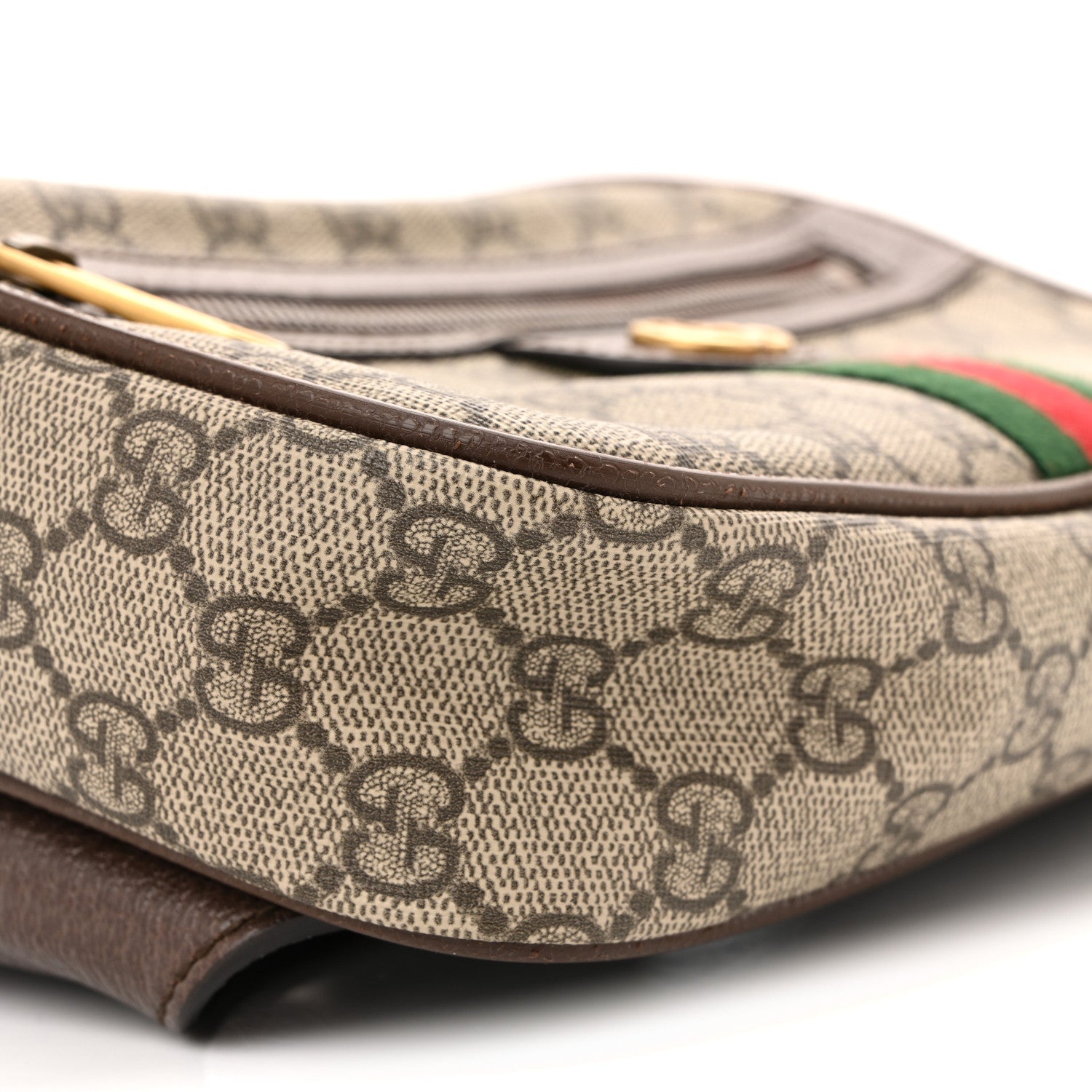 Gucci Soft GG Supreme Monogram Medium Ophidia Belt Bag Dark Brown 9 of 10