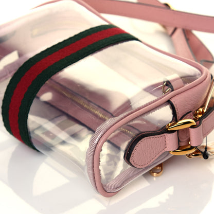Gucci Vinyl Web Mini Ophidia Transparent Shoulder Bag Perfect Pink 10 of 12