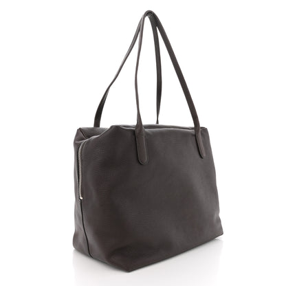The Row Grained Saddle Calfskin Henri Bag Brunette 3 of 11