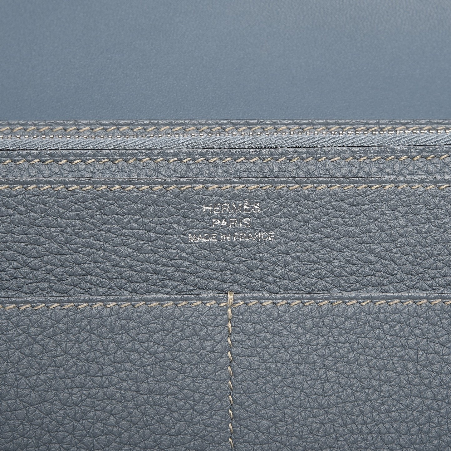 Togo Dogon Duo Wallet Bleu Lin