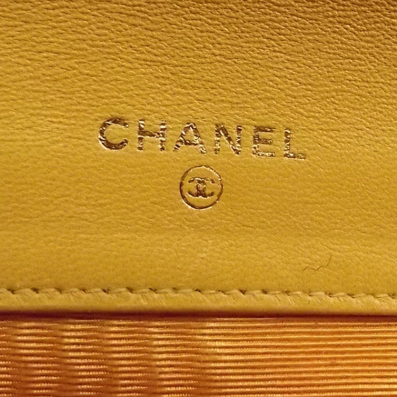 Caviar CC Double Flap Wallet Mustard