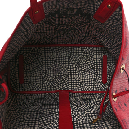 MCM Visetos Large Liz Reversible Shopper Tote Ruby Red 6 of 15