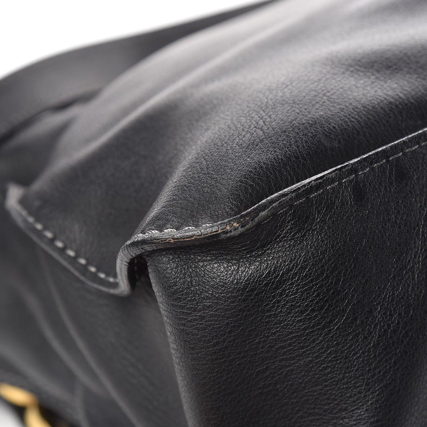 Calfskin Medium Marcie Satchel Black