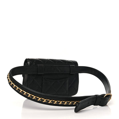 Chanel Calfskin Quilted Flap Waist Bag Black 3 of 10