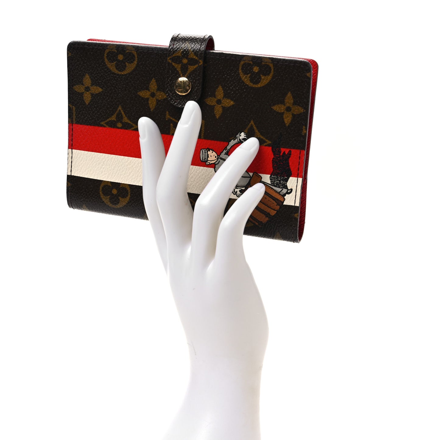 Monogram Groom Small Ring Agenda Cover Red