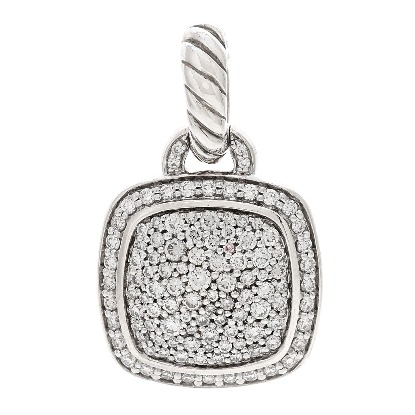 Sterling Silver Diamond 11mm Albion Enhancer Pendant