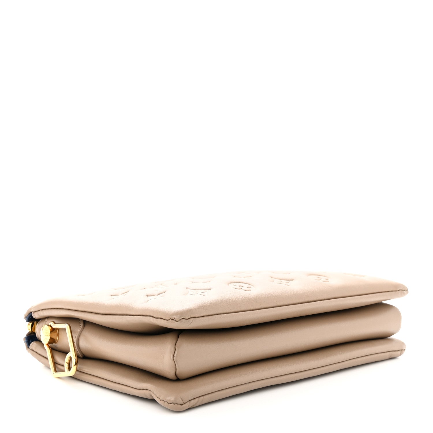 Louis Vuitton Lambskin Embossed Monogram Coussin PM Taupe 4 of 13