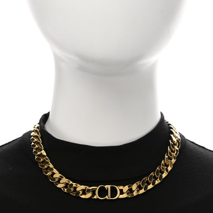 Christian Dior Metal CD Choker Necklace Gold 2 of 7