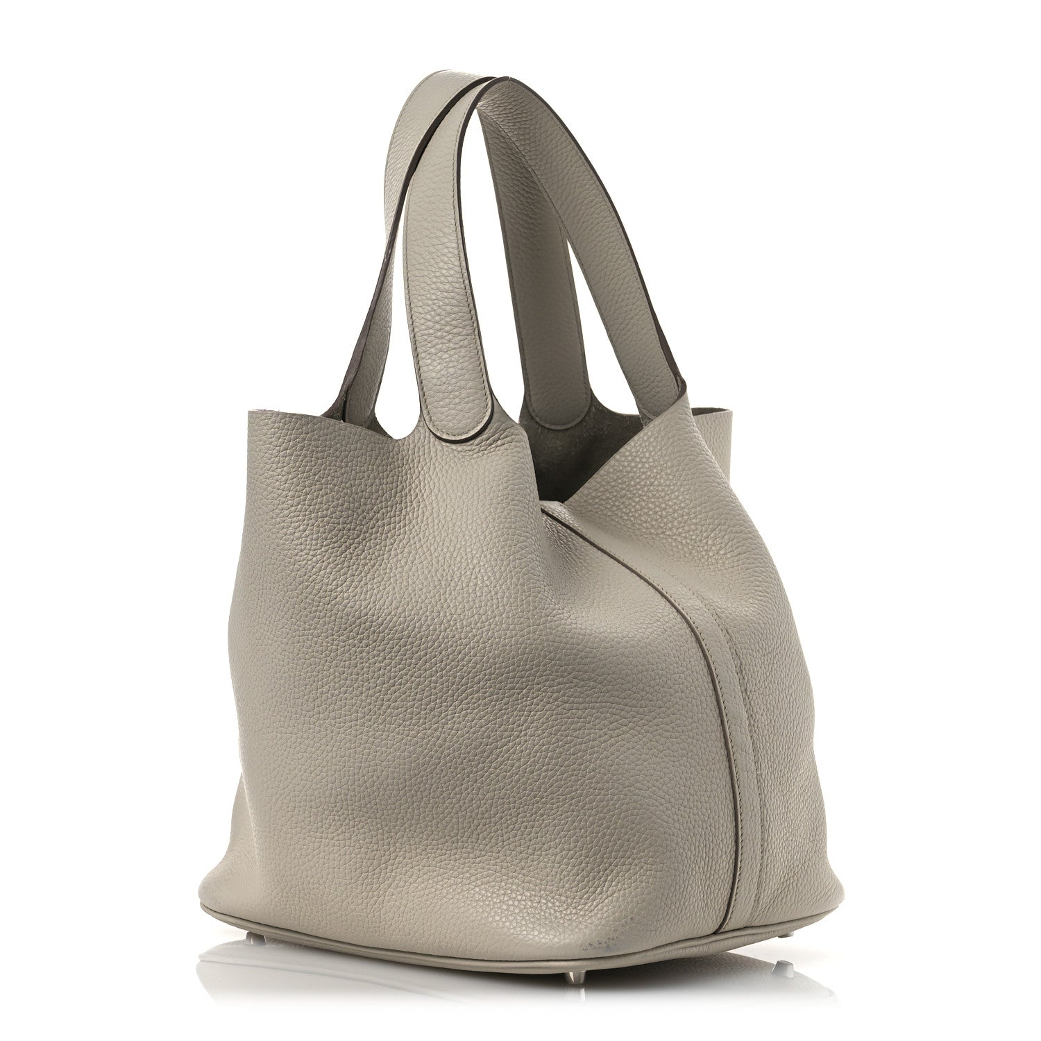 Hermes Taurillon Clemence Picotin Lock 26 GM Gris Perle 3 of 15