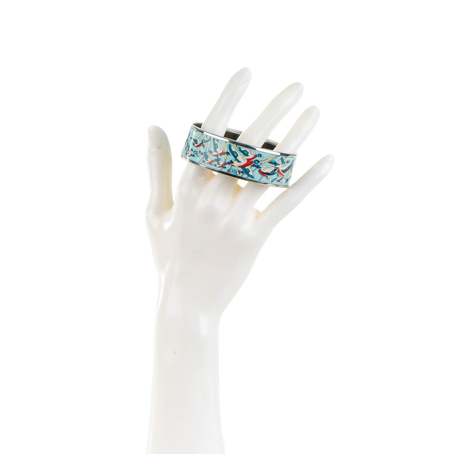 Hermes Enamel Printed Wide Bracelet 70 2 of 5