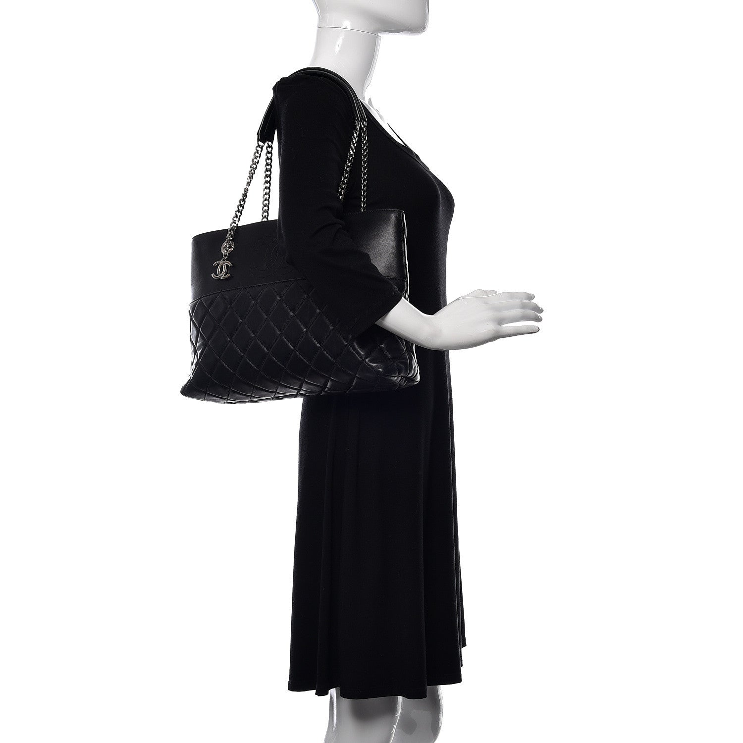 Chanel Lambskin Quilted Medium Urban Delight Tote Black 2 of 12