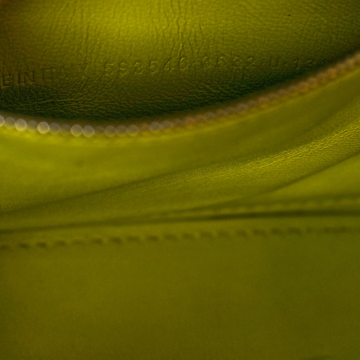 Grained Calfskin Small Hourglass Top Handle Bag Lime