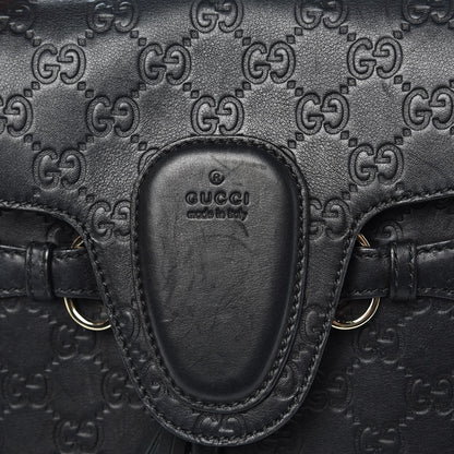 Gucci Guccissima Large Emily Chain Shoulder Bag Black 9 of 10