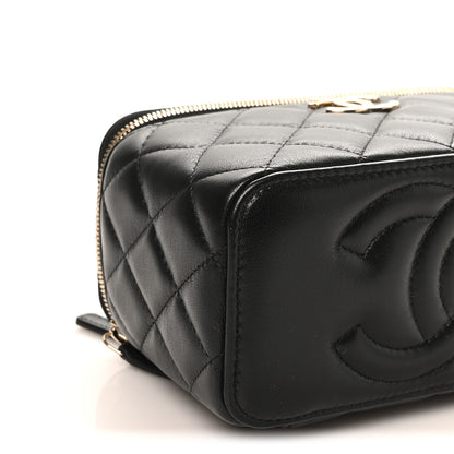 Chanel Lambskin Quilted Small CC Vanity Case Black 19 of 23