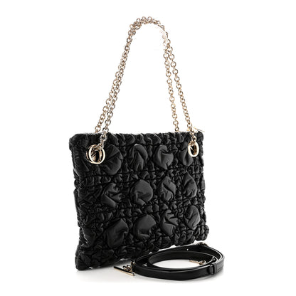 Christian Dior Calfskin Puffy Macrocannage Small Dior Crunchy Bag Black 3 of 11