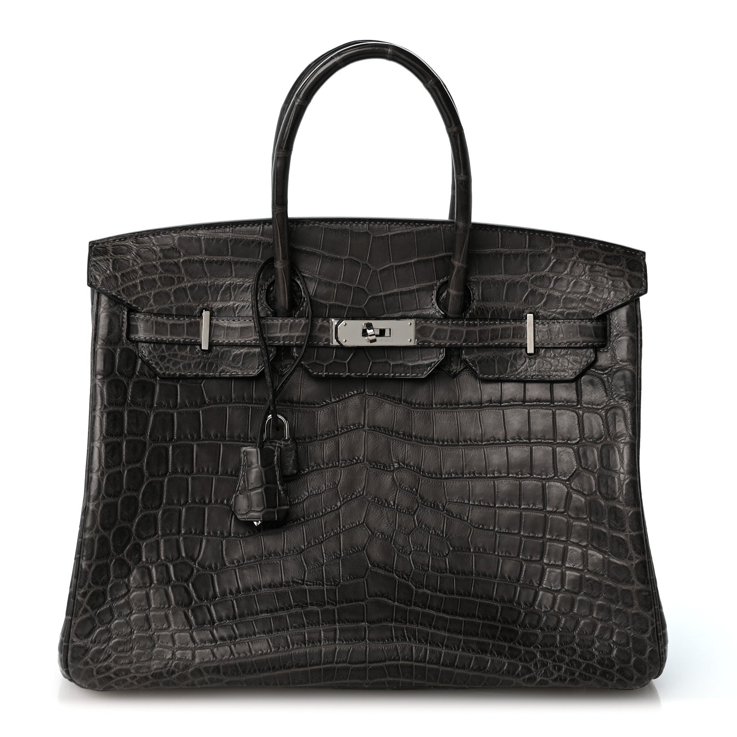 Hermes Matte Niloticus Crocodile Birkin 35 Graphite 1 of 12