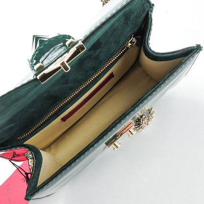 Valentino Garavani Patent Monochrome Mini Glam Lock Rockstud Flap Dark Green 5 of 8