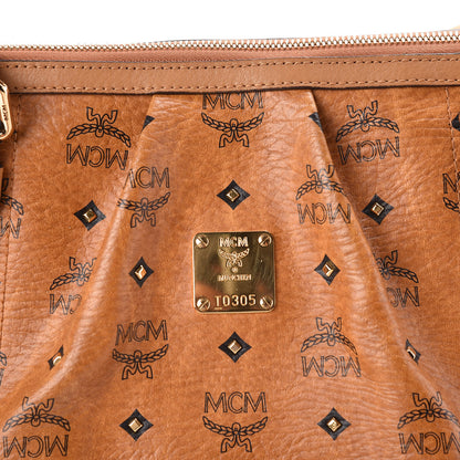 MCM Visetos Studded Medium Essentials Shopper Tote Cognac 9 of 9