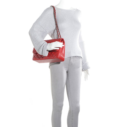 Chanel Lambskin Jumbo Double Flap Red 2 of 9