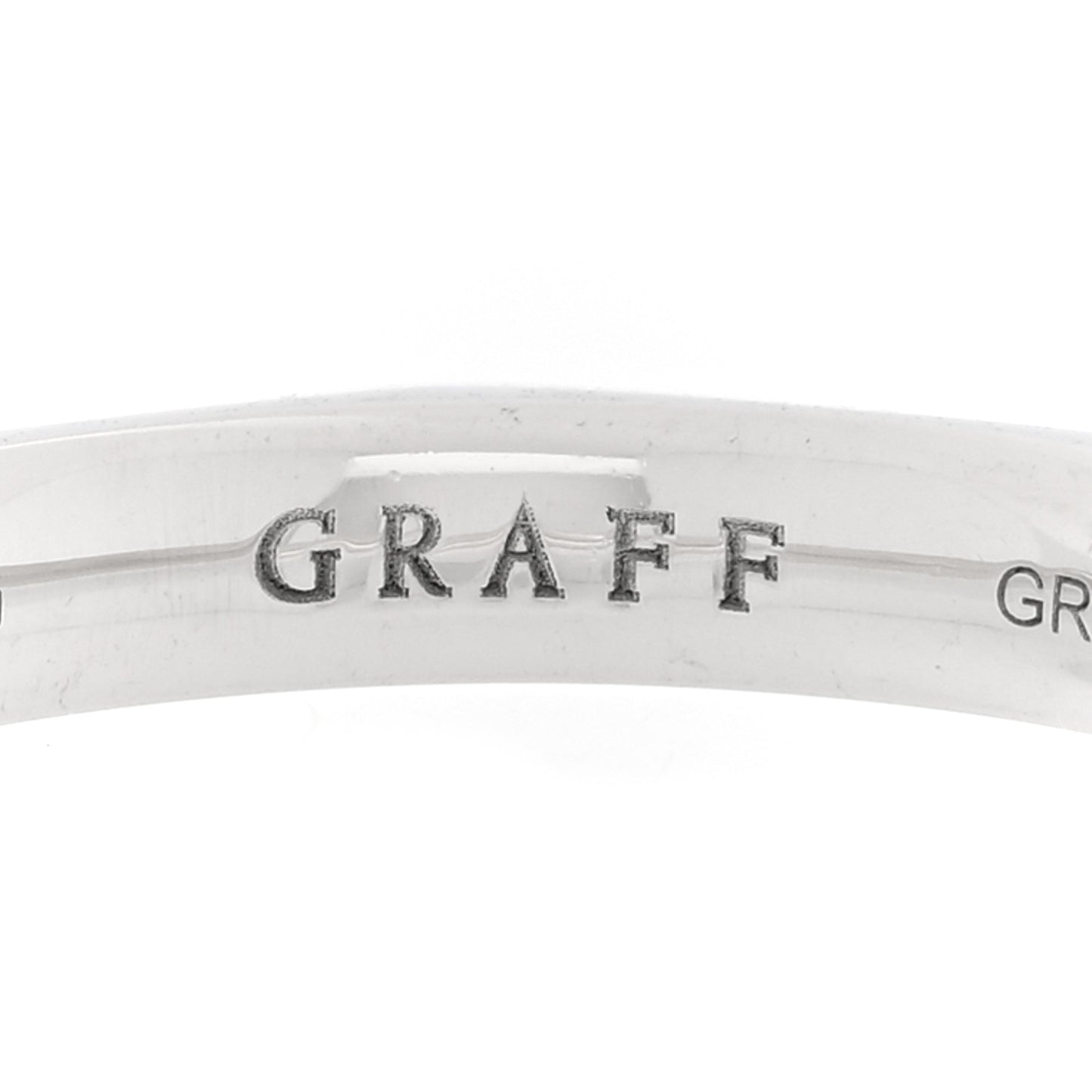 18K White Gold Diamond Laurence Graff Signature Band Ring 57 7.75