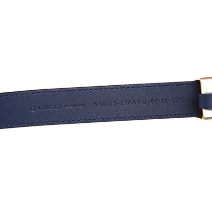Gucci Calfskin Sylvie Stripe Torchon Double G 20mm Belt 95 38 Maritime Hibiscus Red Mystic White 4 of 4